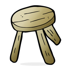 cartoon wooden stool