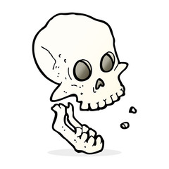 cartoon laughing skull