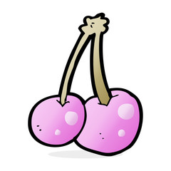 cartoon pink cherries