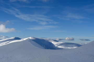 Mountain landscape in winter