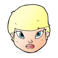 cartoon serious face