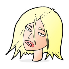 cartoon annoyed woman