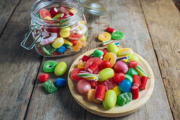 Colorful candy gum