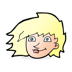 cartoon female face