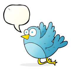speech bubble cartoon bird