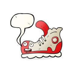 speech bubble cartoon sneaker