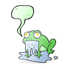 speech bubble cartoon gross little frog