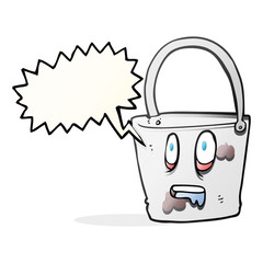 speech bubble cartoon bucket