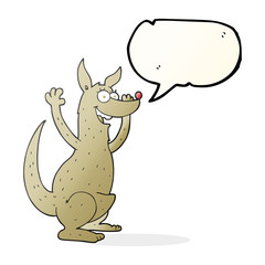 speech bubble cartoon kangaroo