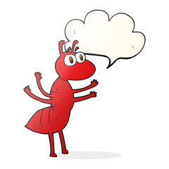 speech bubble cartoon ant