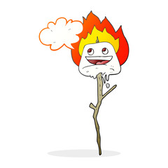 speech bubble cartoon toasted marshmallow
