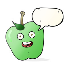 speech bubble cartoon apple