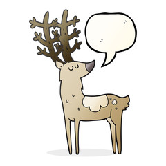 speech bubble cartoon stag