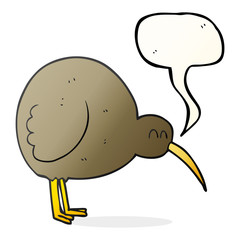 speech bubble cartoon kiwi bird
