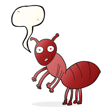 speech bubble cartoon ant