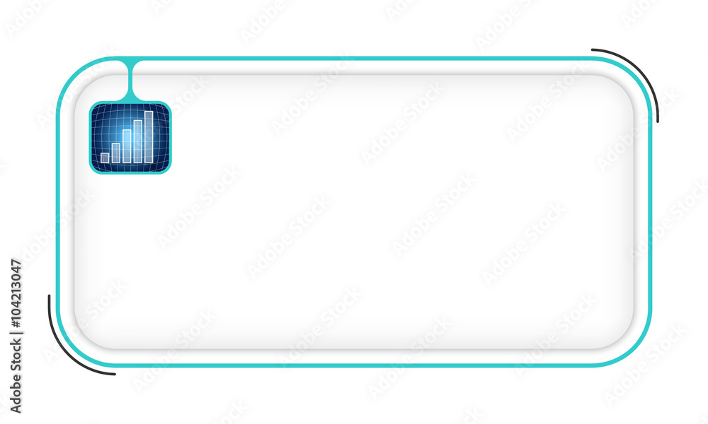 Poster vector simple box to fill your text and graph