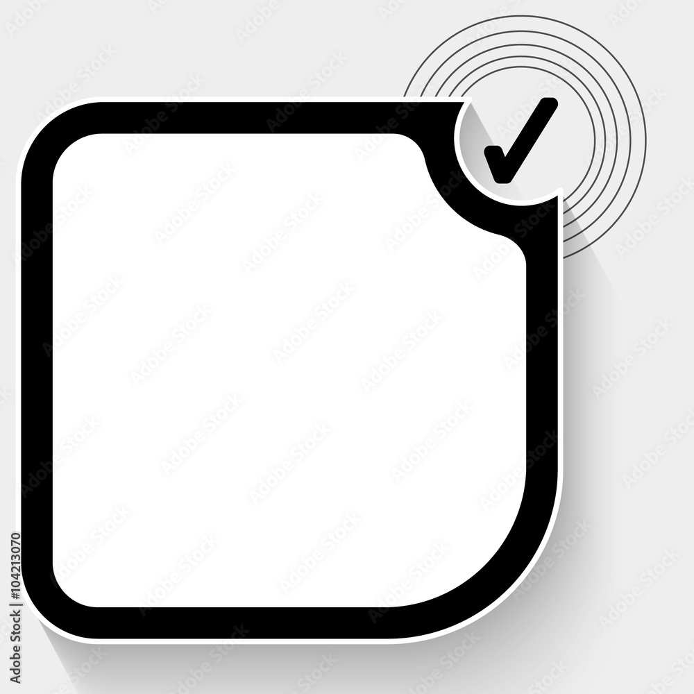 Poster black text box for your text and check box