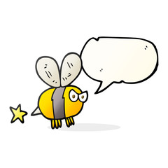 speech bubble cartoon angry bee