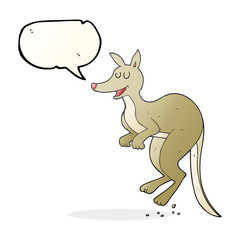 speech bubble cartoon kangaroo