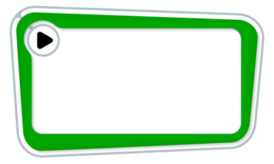 Vector box for your text with play symbol