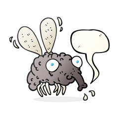 speech bubble cartoon fly