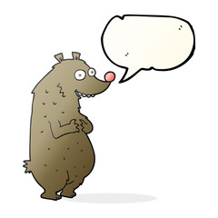 speech bubble cartoon bear