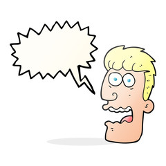 speech bubble cartoon shocked man