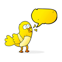 speech bubble cartoon bird