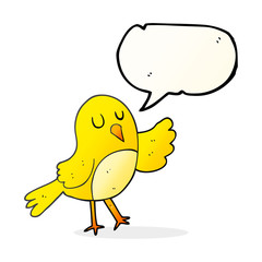 speech bubble cartoon bird