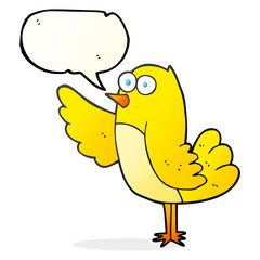 speech bubble cartoon bird