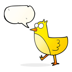 speech bubble cartoon bird