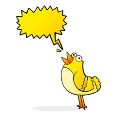 speech bubble cartoon bird
