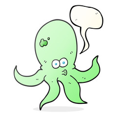 speech bubble cartoon octopus