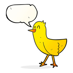 speech bubble cartoon bird