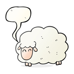 speech bubble cartoon sheep