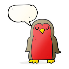speech bubble cartoon christmas robin