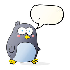 speech bubble cartoon penguin