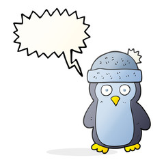 speech bubble cartoon penguin