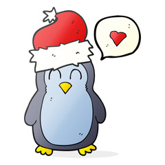 speech bubble cartoon penguin