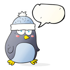 speech bubble cartoon penguin