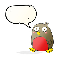speech bubble cartoon christmas robin