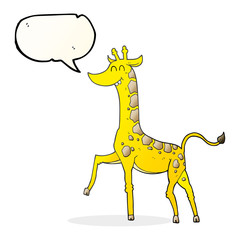 speech bubble cartoon giraffe