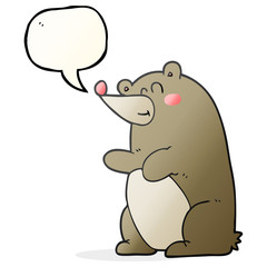 speech bubble cartoon bear