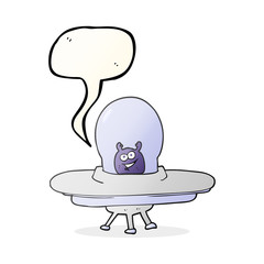 speech bubble cartoon spaceship