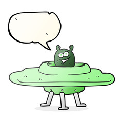 speech bubble cartoon spaceship