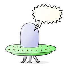 speech bubble cartoon spaceship