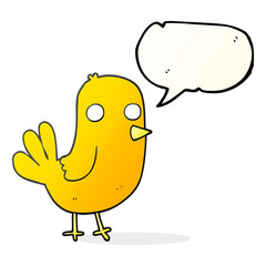 speech bubble cartoon bird