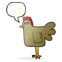 speech bubble cartoon chicken