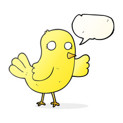 speech bubble cartoon bird