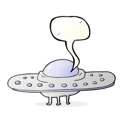 speech bubble cartoon flying saucer